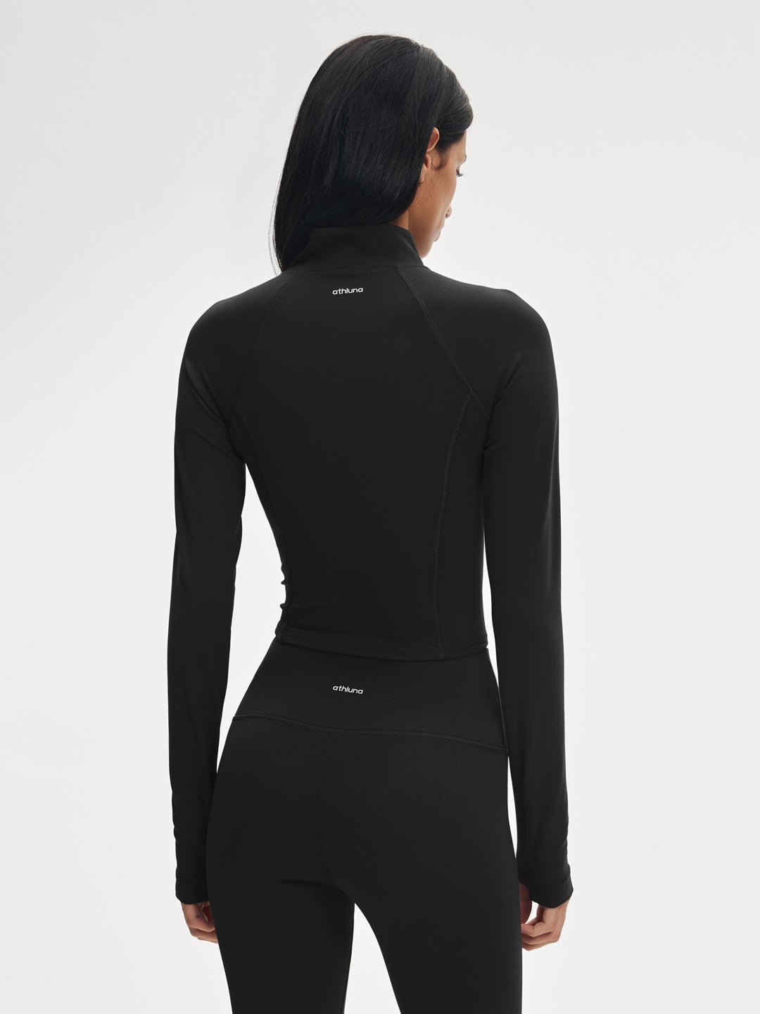 Alternative view of LunaAiry™ 1/4 Zip Cropped Long Sleeve
