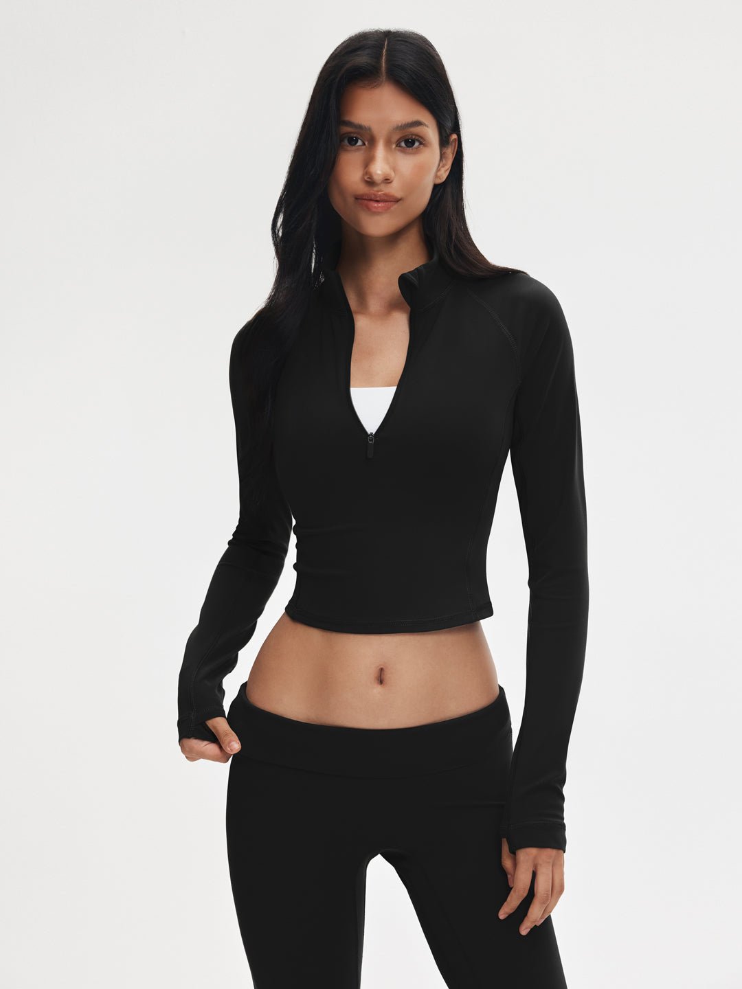 LunaAiry™ 1/4 Zip Cropped Long Sleeve