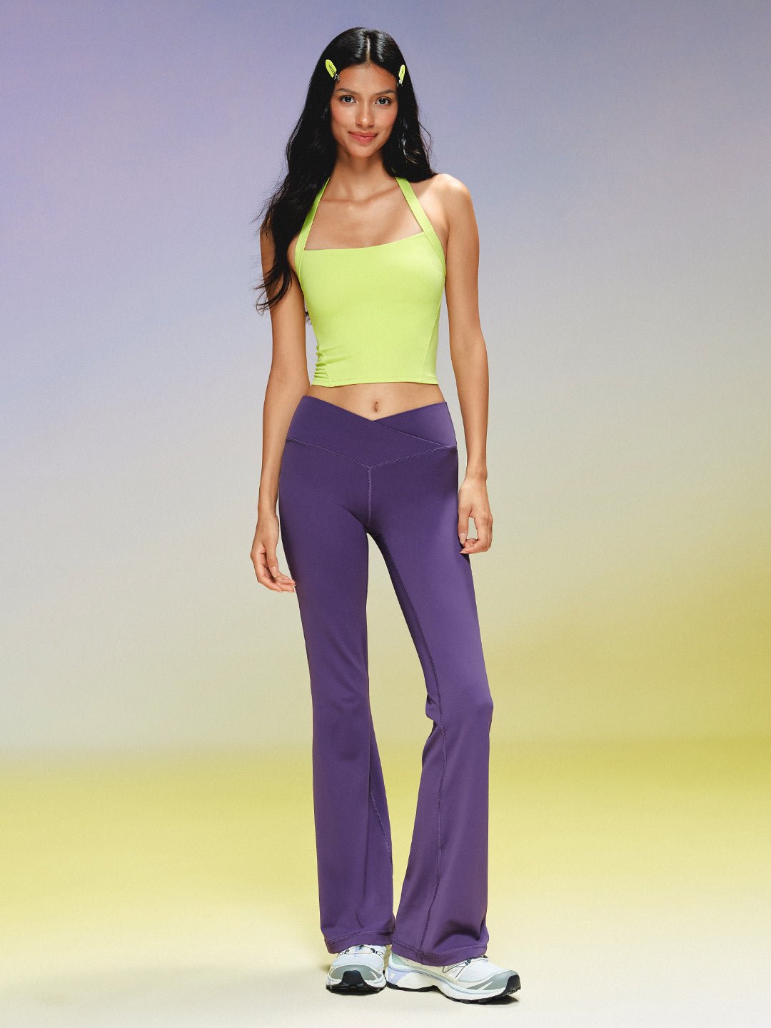 LunaAiry™ Crisscross Waist Flare Legging 32